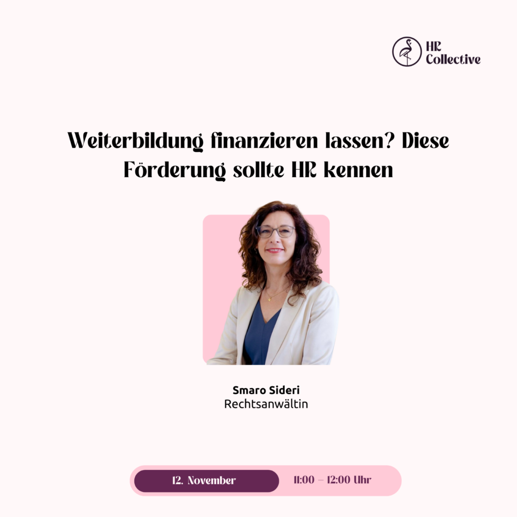 Webinar HR collective Weiterbildung finanzieren lassen